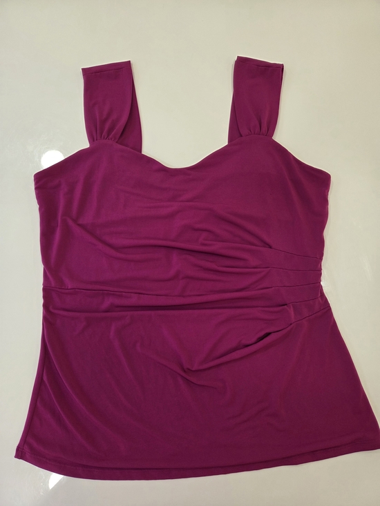 Miss Tina Tops - Miss Tina Magenta Wide-Strap Tank Top